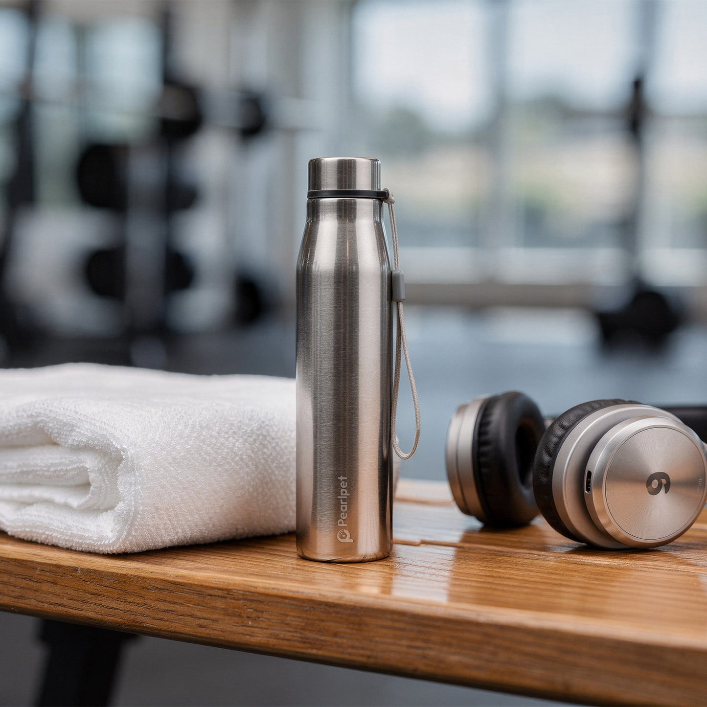 Aqualine Single Wall Steel Water Bottle – 700ml (Silver)