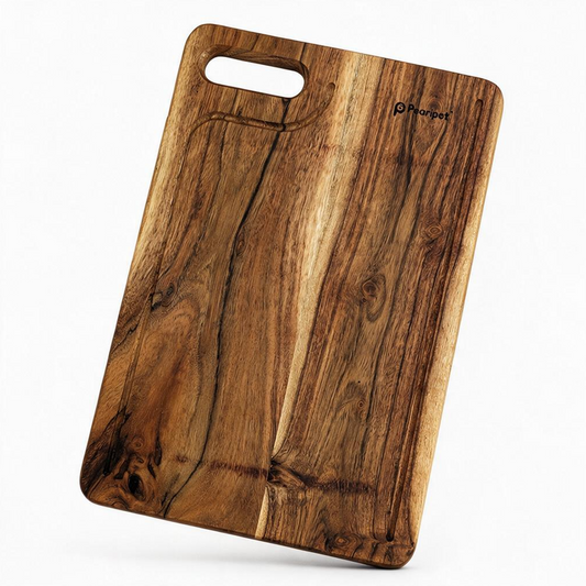 PEARLPET Premium Acacia Wood Chopping & Cutting Board | Reversible Kitchen Board | Serving Platter | Durable & Easy to Clean