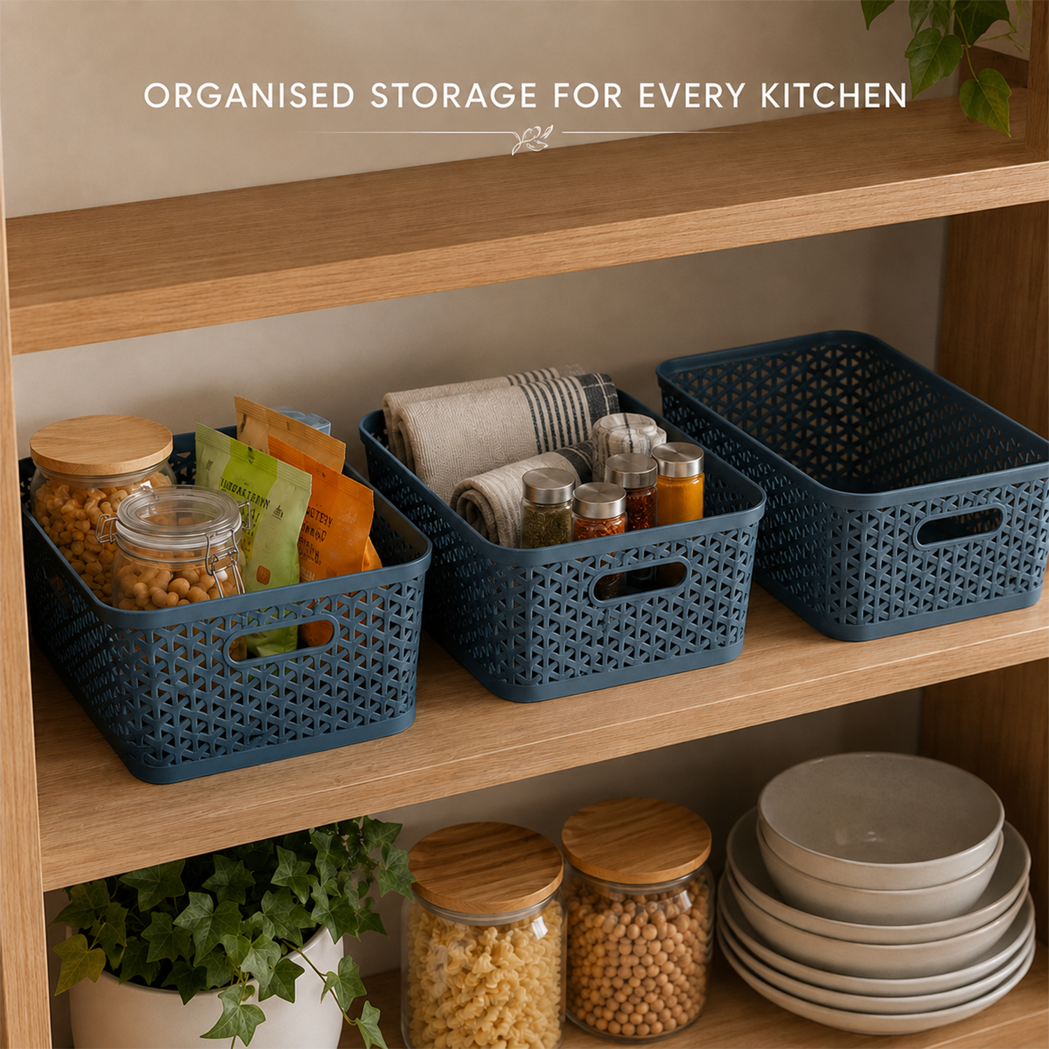 Pearlpet Everyday Basket Pack of 3 – Smart organisation for every corner of your home — view 34