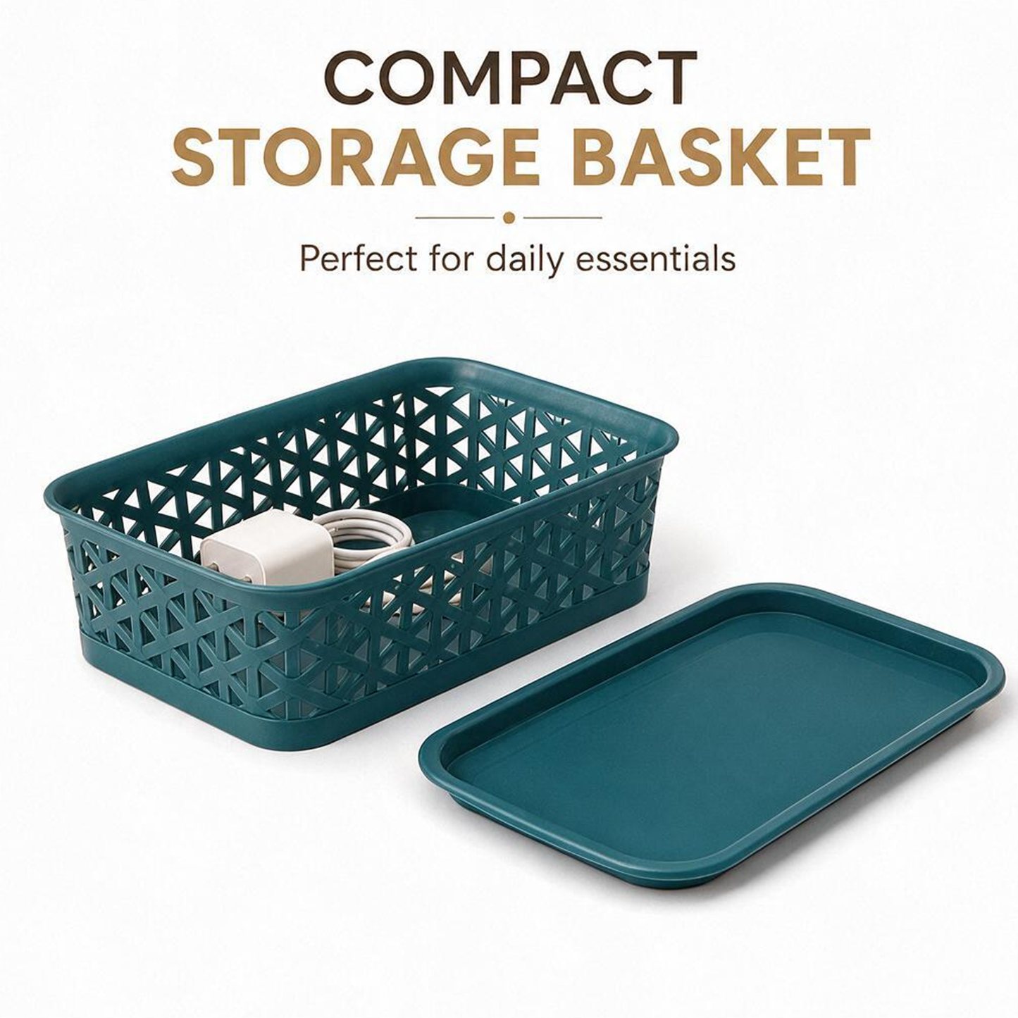 PEARLPET Everyday Basket Pack of 3 with Lid – Smart organisation for every corner of your home