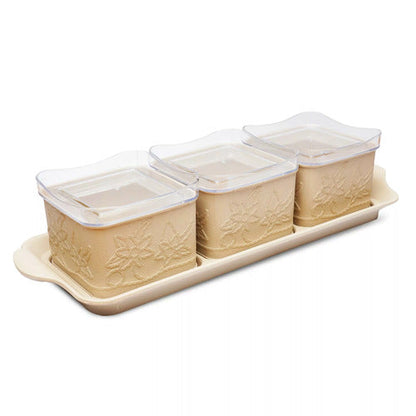 Store and Serve Dazzle containers, Set of 3 with tray