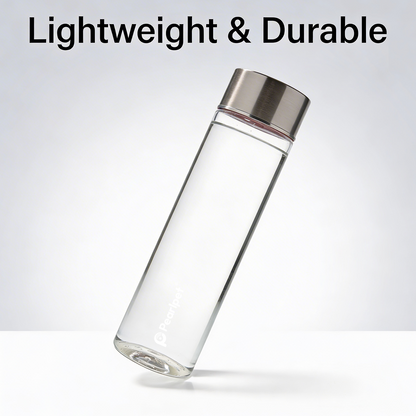 Transparent water bottle |Premium pet water bottle with steel cap |1 piece |1000ml