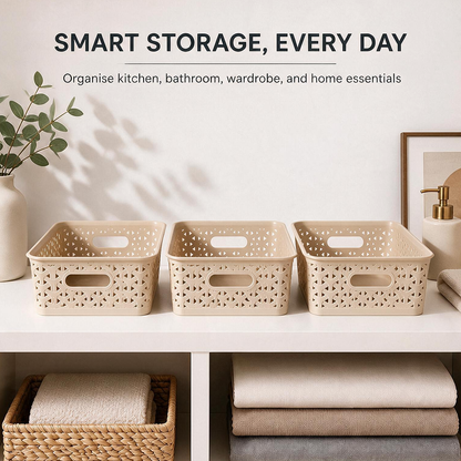 PEARLPET Everyday Basket Pack of 3 – Smart organisation for every corner of your home