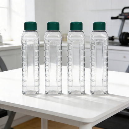 1000ml Sage Square Water Bottle - Set of 4