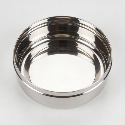 Steel Flat Canisters| Puri Dabba|Storage Containers Set Of 5 Pcs