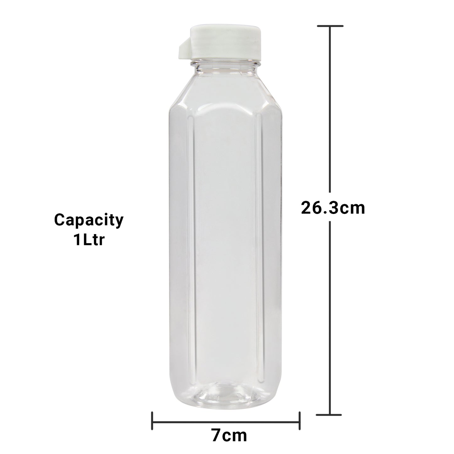 Topaz BPA-free Plastic Water Bottle Set of 6 Pcs, Each 1000ml