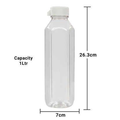 Topaz BPA-free Plastic Water Bottle Set of 6 Pcs, Each 1000ml