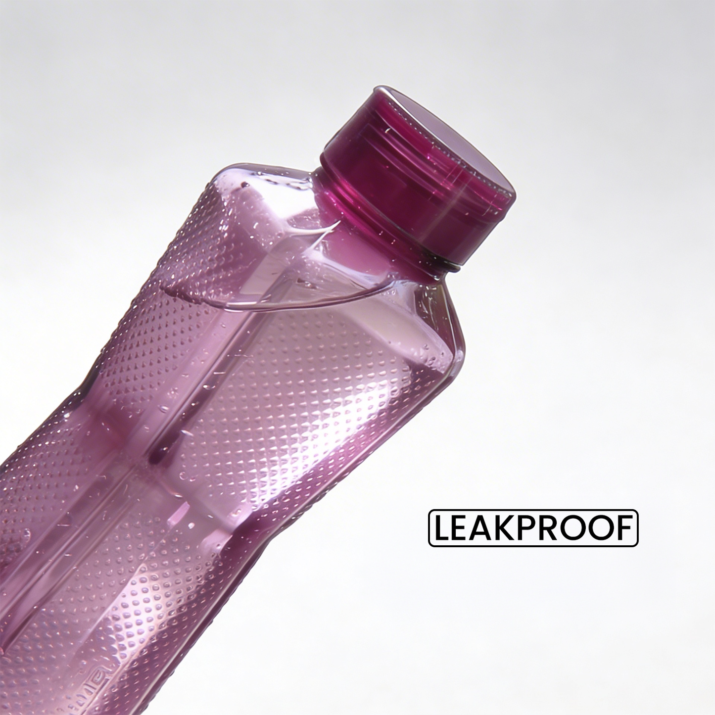 1000ml Hexagrip Square Water Bottle - Set of 6