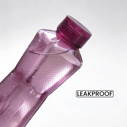 1000ml Hexagrip Square Water Bottle - Set of 6