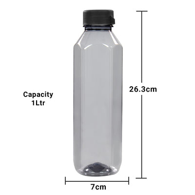 Topaz BPA-free Plastic Water Bottle Set of 6 Pcs, Each 1000ml