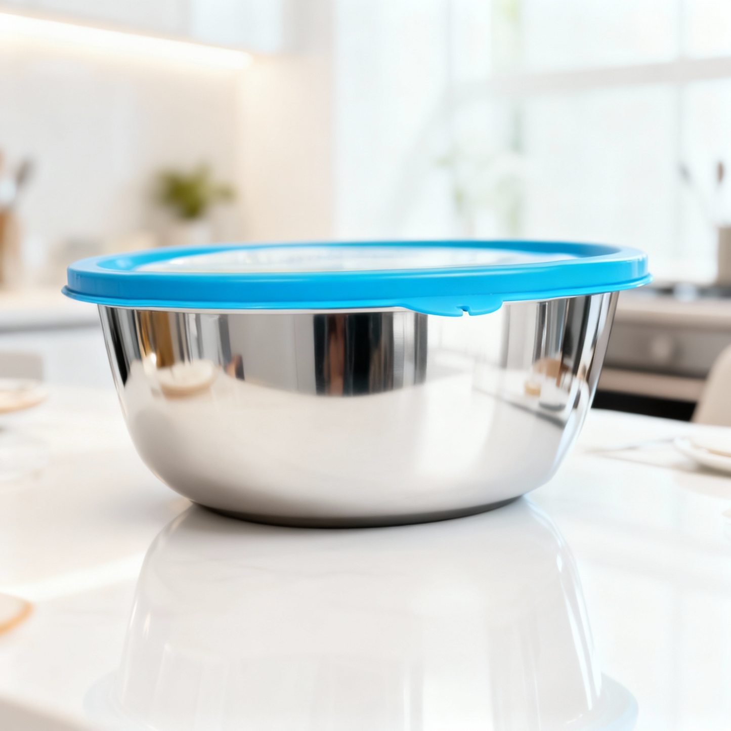 Sylo Stainless Steel Bowl 1900 ml | Airtight Food Storage Bowl with BPA-Free Lid