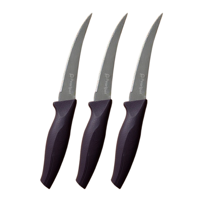 Knife - Set of 3 | Stainless steel | PURPLE
