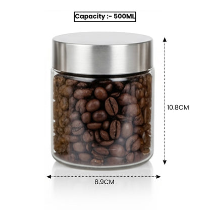 Plus Round Jars with Steel caps - Set of 6