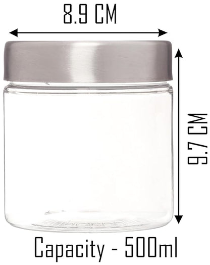 Plus Round Jars with Steel caps - Set of 6