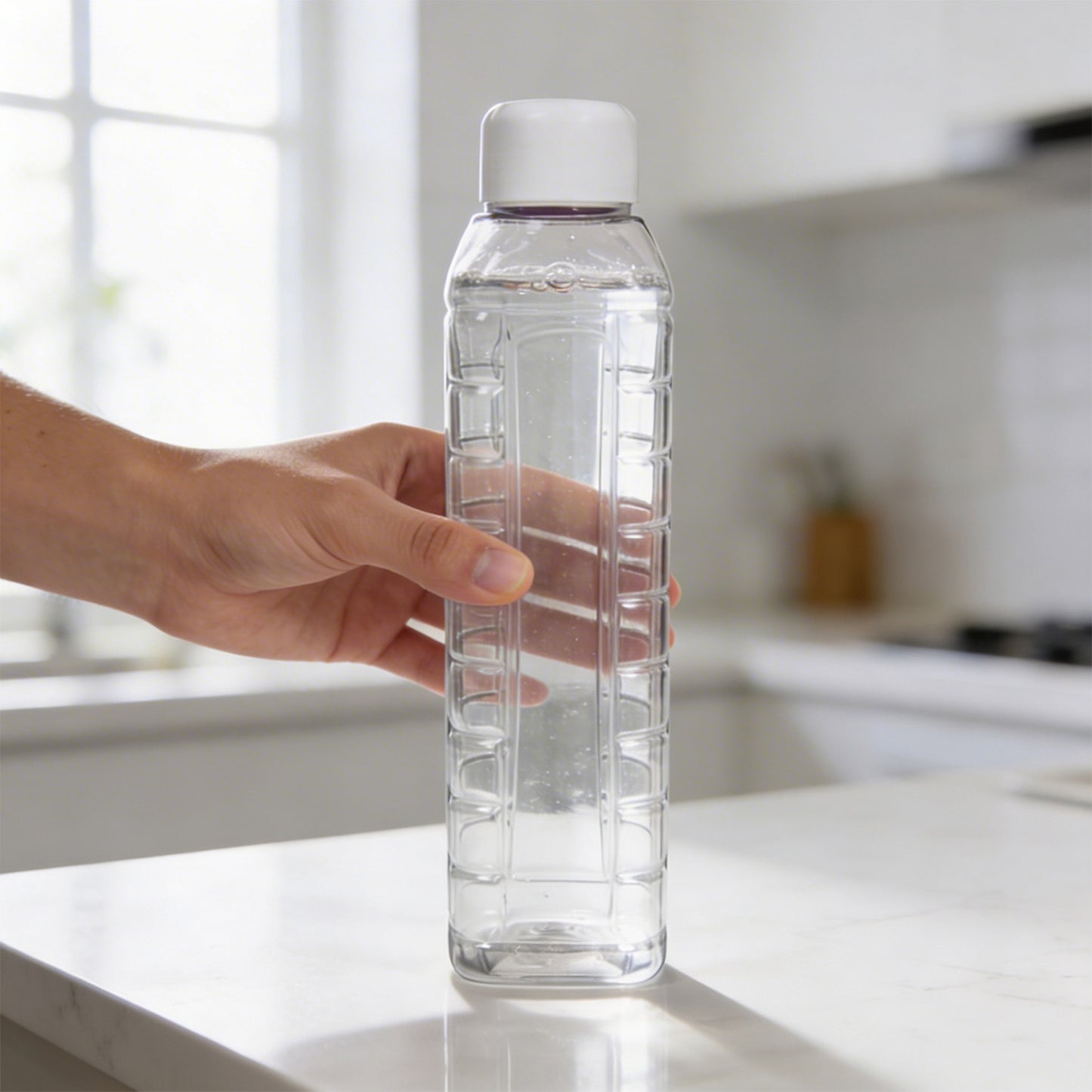 1000ml Sage Square Water Bottle - Set of 4