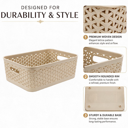 Pearlpet Everyday Basket Set of 3 with Lid – Smart organisation for every corner of your home — view 36