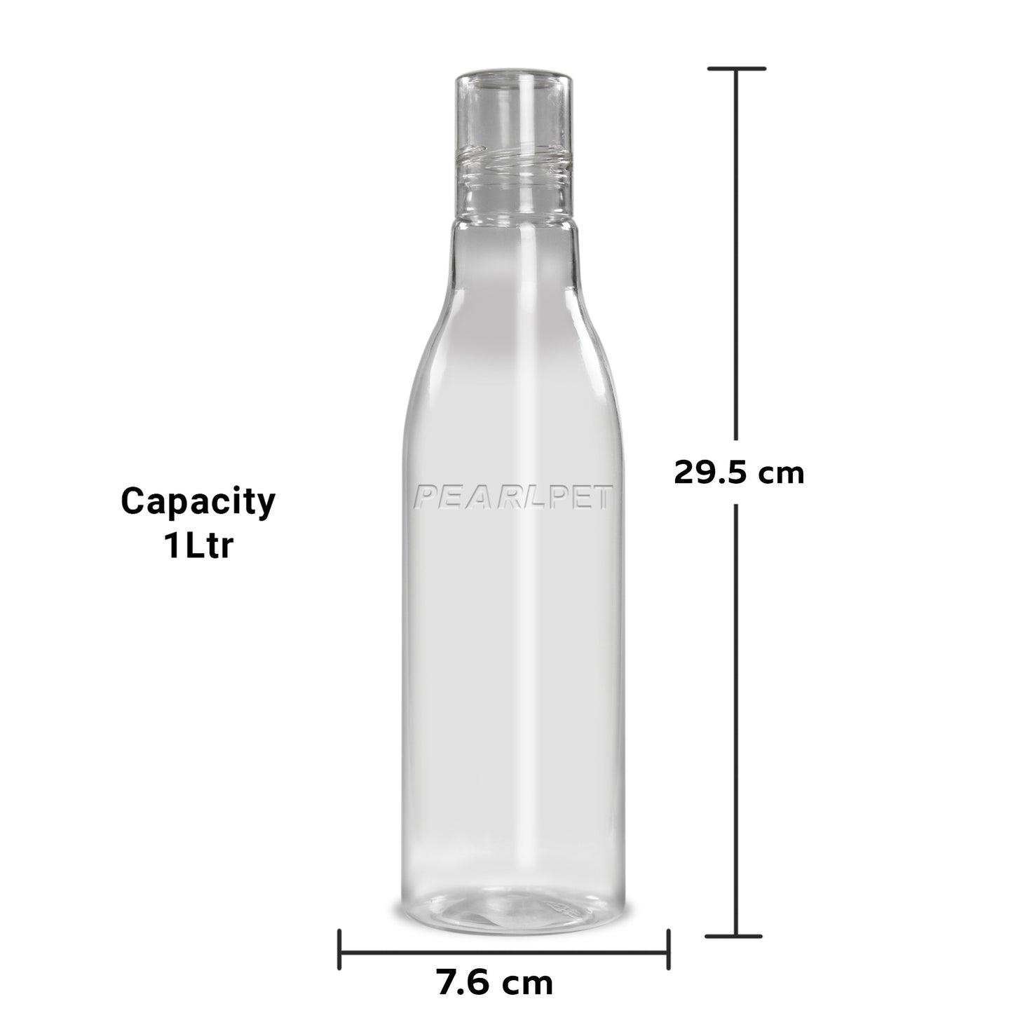 Delight BPA-free Plastic Water Bottle Set of 6 Pcs, Each 1000ml, Assorted (Multicolor)