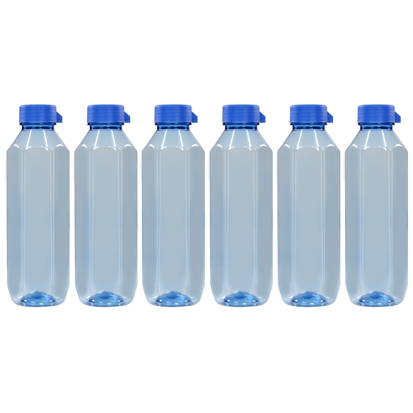 Pearlpet Sapphire Jar set of 11 pieces ( 3pcs x500ml, 2pcs x800ml, 2pcs x1100ml, 2pcs x1500ml, 2pcs x1800ml) With Topaz Water bottle Set of 6pcs 1000ml (Blue) |BPA-free |Durable |Leak Proof |Stackable Jars