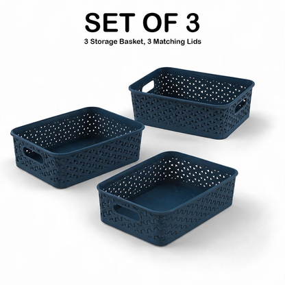 Pearlpet Everyday Basket Pack of 3 – Smart organisation for every corner of your home — view 25