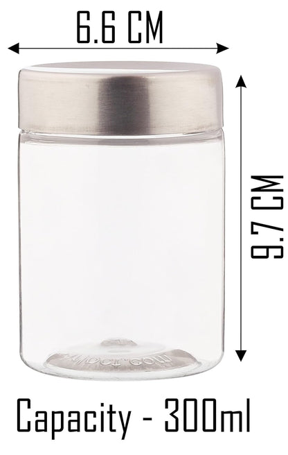 Plus Round Jars with Steel caps - Set of 18 - 300 ml, 500 ml, 1.7 litres