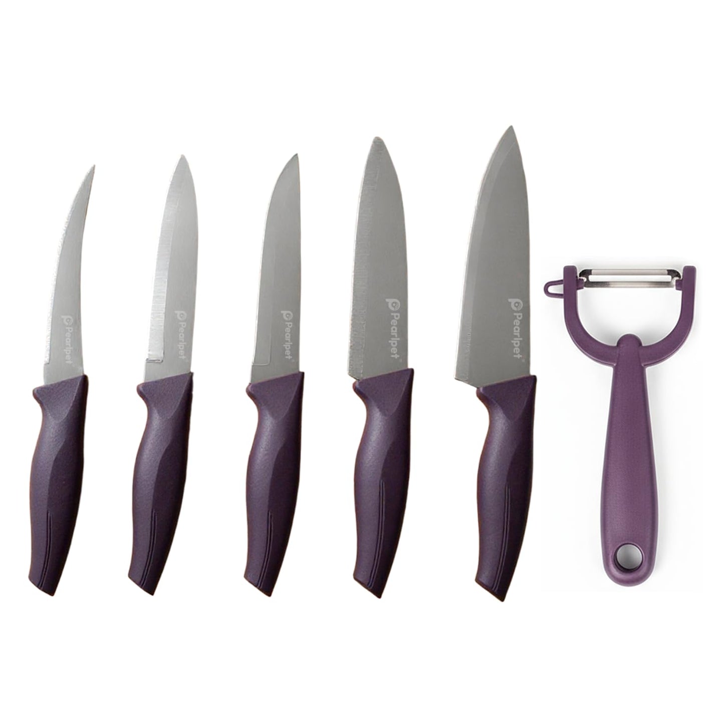 KNIFE - SET OF 5 | STAINLESS STEEL | PURPLE