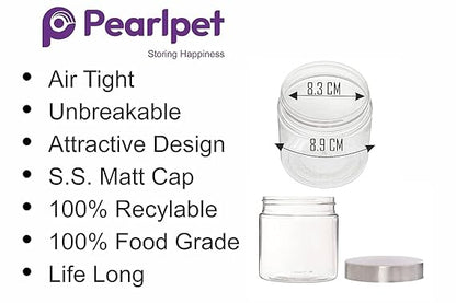 Plus Round Jars with Steel caps - Set of 4 - 750 ml