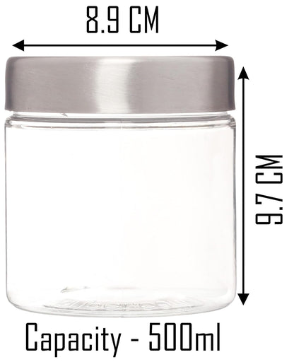 Plus Round Jars with Steel caps - Set of 18 - 300 ml, 500 ml, 1000 ml