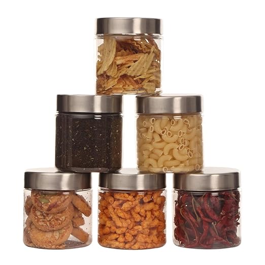 Plus Round Jars with Steel caps - Set of 6