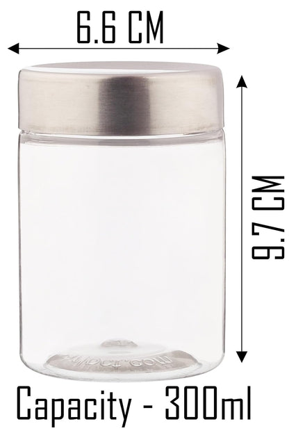 Plus Round Jars with Steel caps - Set of 18 - 300 ml, 500 ml, 1.4 litres