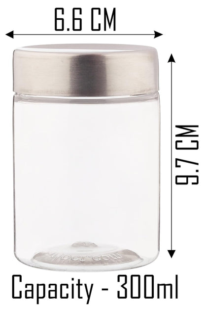 Plus Round Jars with Steel caps - Set of 18 - 300 ml, 500 ml, 1000 ml