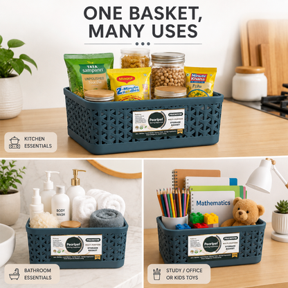 Pearlpet Everyday Basket Set of 3 with Lid – Smart organisation for every corner of your home — view 18