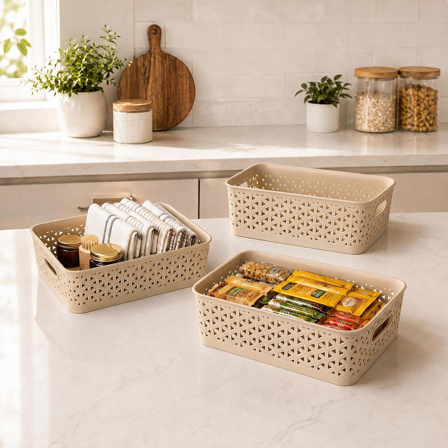 PEARLPET Everyday Basket Pack of 3 – Smart organisation for every corner of your home