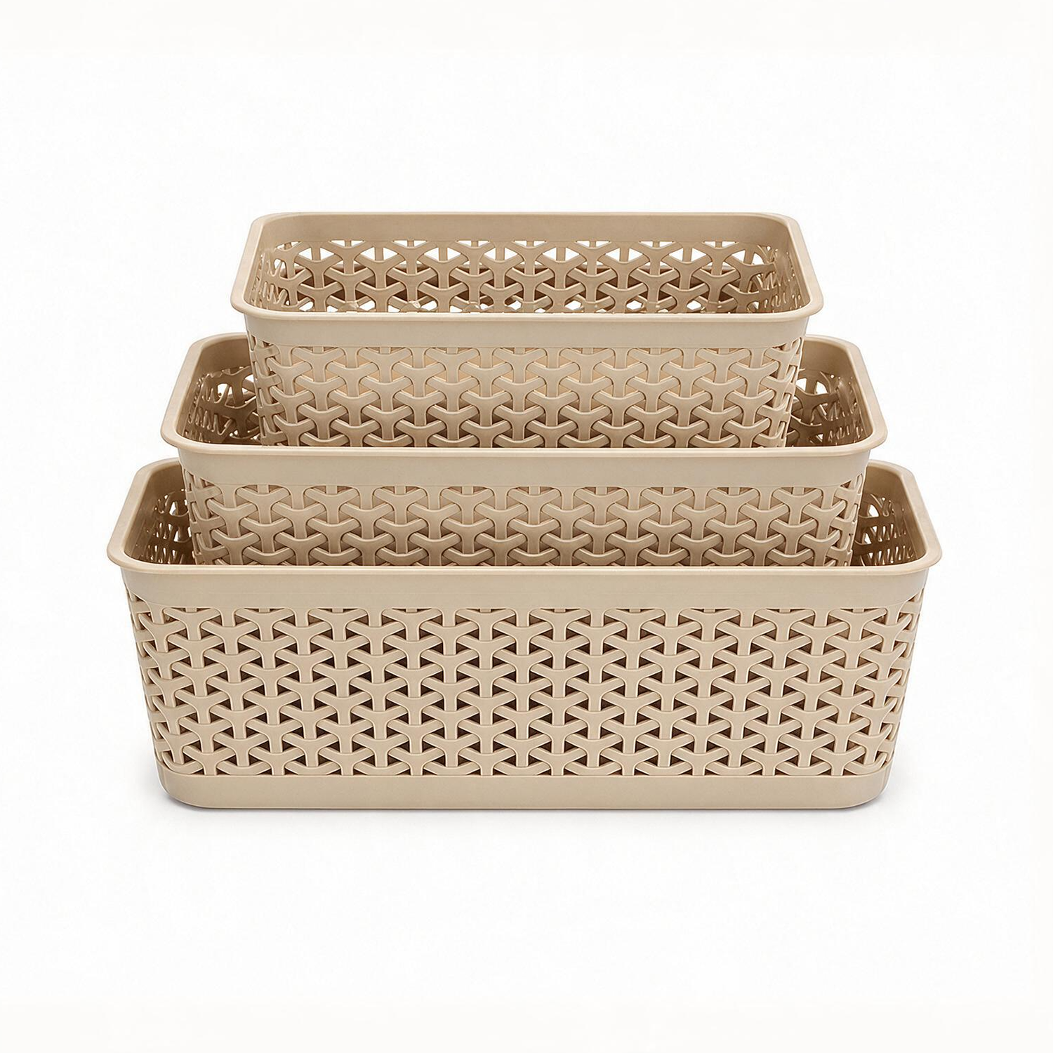 Pearlpet Everyday Basket Set of 3 with Lid – Smart organisation for every corner of your home — view 12