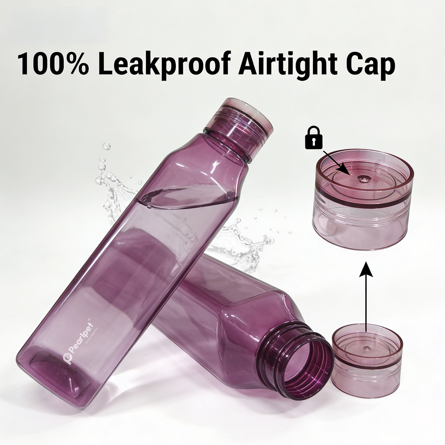 1000ml Nova Square Water Bottle - Set of 6