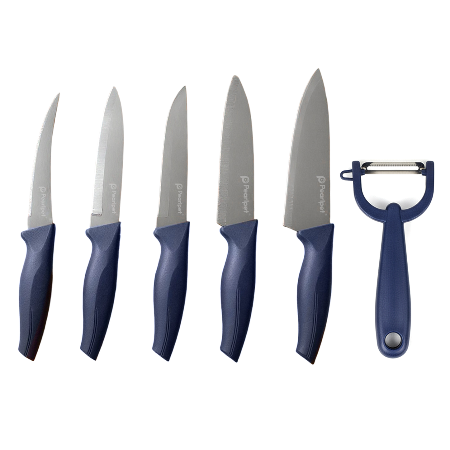 KNIFE - SET OF 5 and Peeler | STAINLESS STEEL