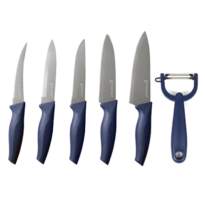 KNIFE - SET OF 5 and Peeler | STAINLESS STEEL