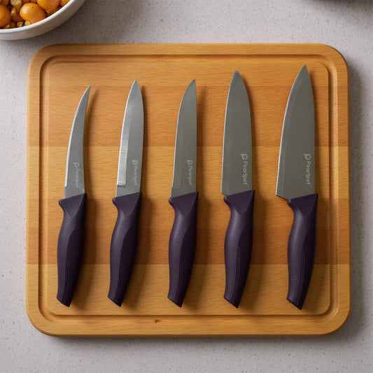 KNIFE - SET OF 5 | STAINLESS STEEL | PURPLE