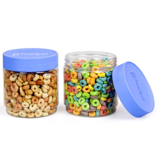 Sapphire Plastic Jar Airtight Stackable Container for Kitchen Storage Set of 2 Pieces