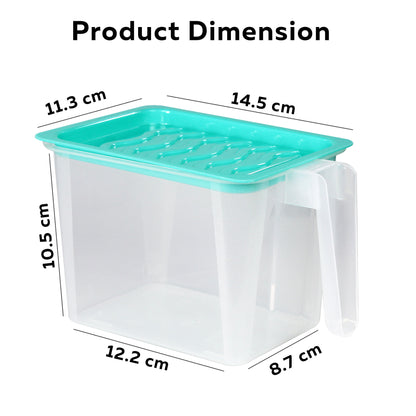 Fridge Storage Boxes (Pack of 6, 1100 ml each), Fridge Organizer | Fridge Storage Containers Keeps Fruits, Vegetables, Fresh Longer