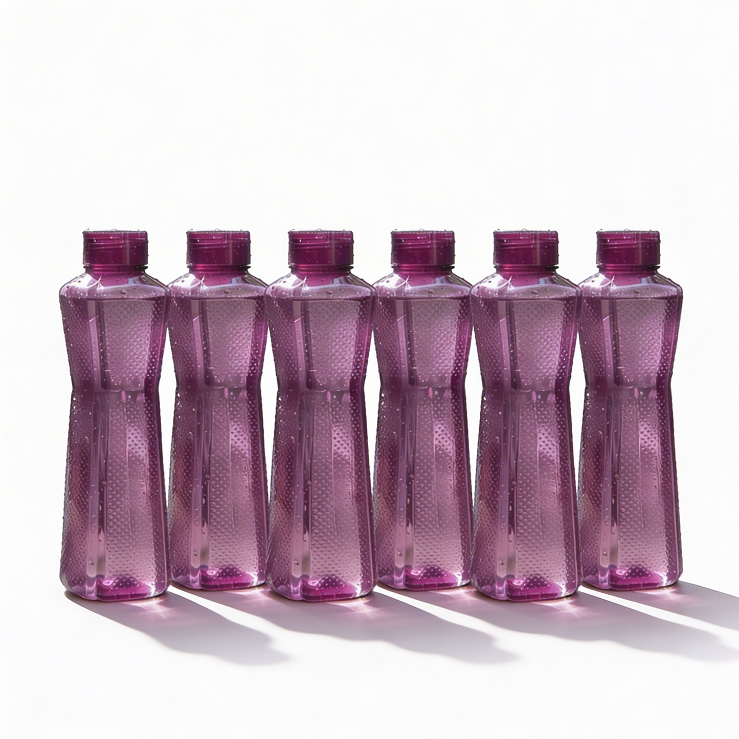 1000ml Hexagrip Square Water Bottle - Set of 6