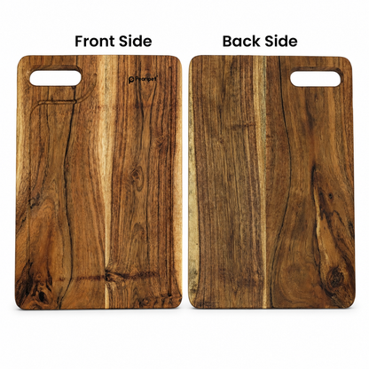 PEARLPET Premium Acacia Wood Chopping & Cutting Board | Reversible Kitchen Board | Serving Platter | Durable & Easy to Clean