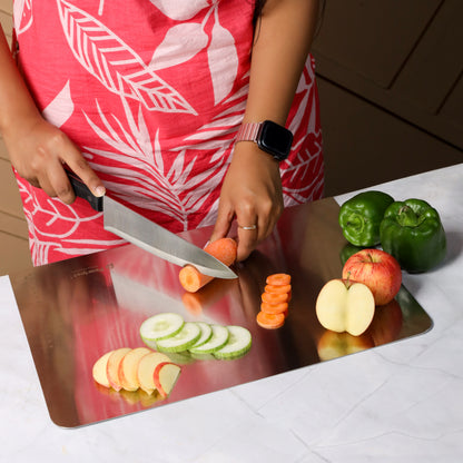 PEARLPET Stainless Steel Countertop Chopping Board - Versatile, Durable, and Hygienic |Heavy-Duty Countertop Board for Vegetables, Fruits, Meats, Kneading Dough