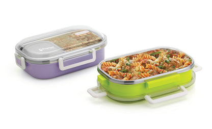 Pearlpet DEW Kids Lunch Box | Insulated & Leak-Proof Tiffin with Spoon & Fork | Stylish, Durable & Kid-Friendly | Perfect for School, Picnics & Travel