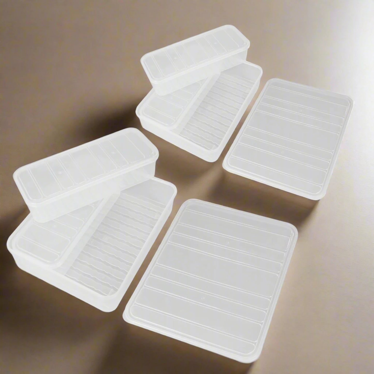 Fridge Storage Containers for Kitchen, Set of 6 (2 Pcs 2500 ML, 4 Pcs 1200 ML)