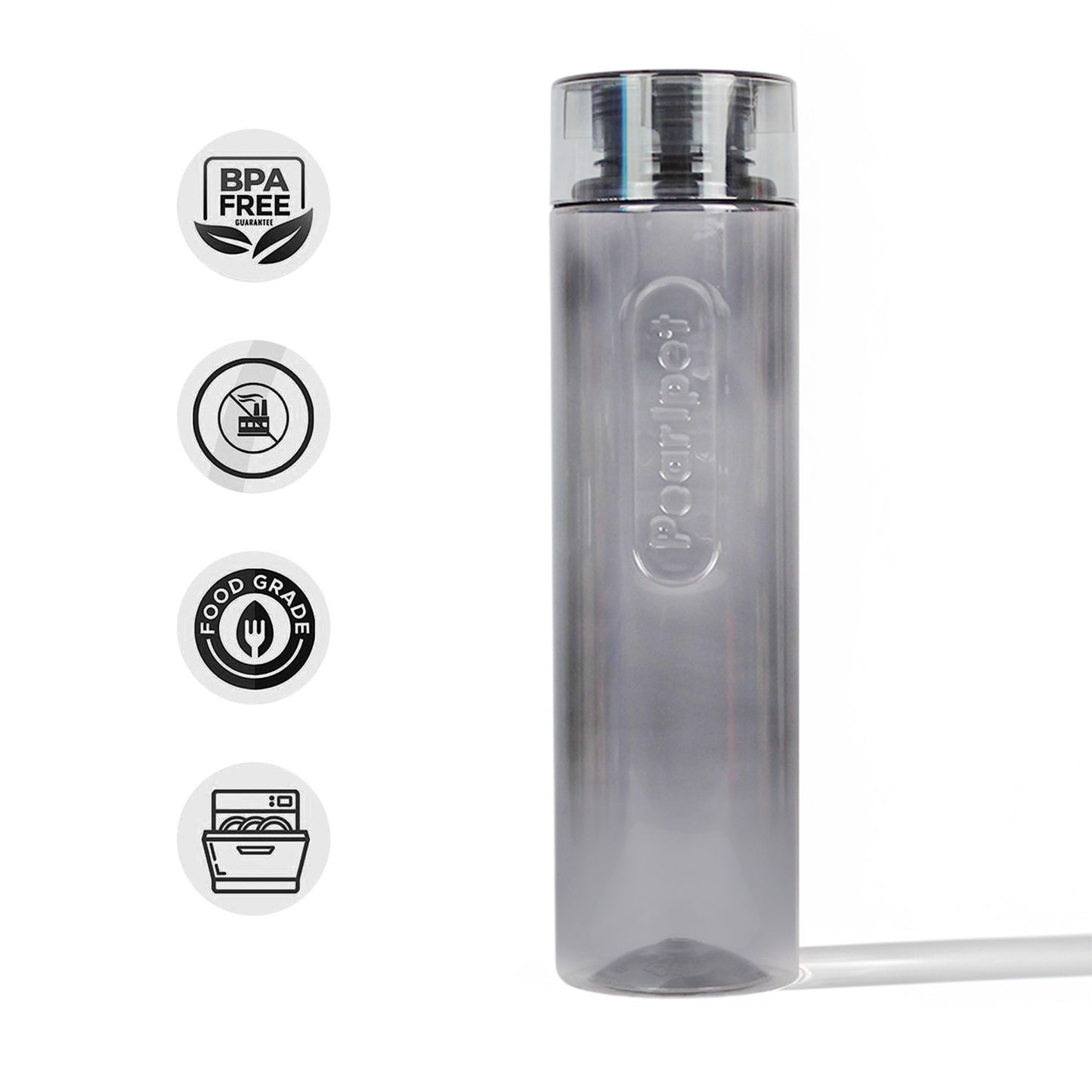 1000ml Amaya Round Water Bottle Assorted (Multicolor) - Set of 6