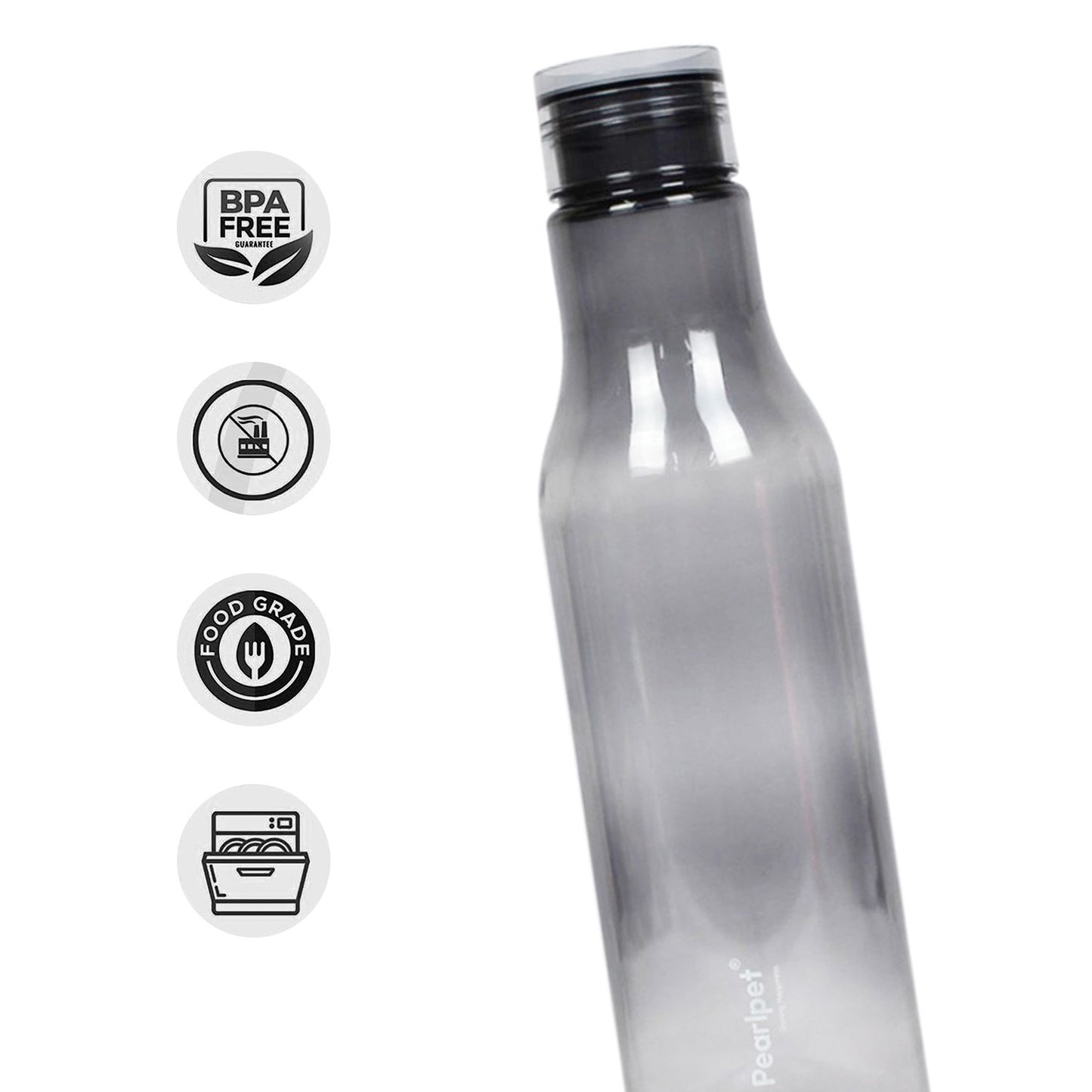 1000ml Finley Round Water Bottle Assorted (Multicolor) - Set of 5