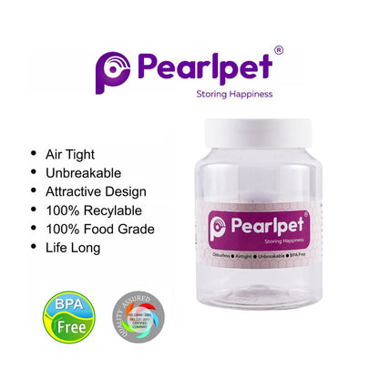 Pearlpet Martaban PET Jars – Durable, Leakproof, and Cost-Effective Storage Solutions| White Lid Jars| Pack of 6, 12 and 24 (300 grams)