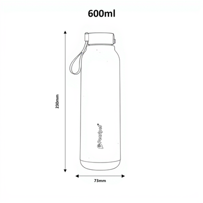 Pearlpet Milo Insulated Water Bottle 600ml Thermoware bottle