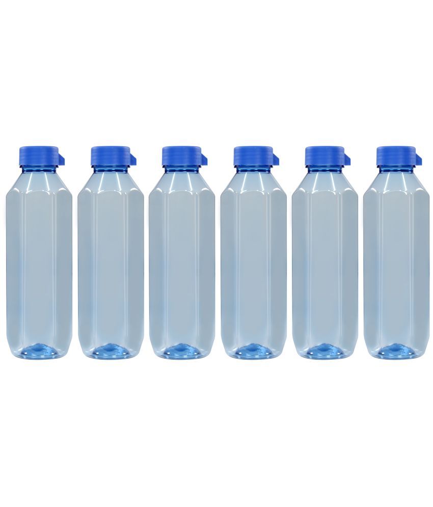 Pearlpet Sapphire Jar set of 11 pieces ( 3pcs x500ml, 2pcs x800ml, 2pcs x1100ml, 2pcs x1500ml, 2pcs x1800ml) With Topaz Water bottle Set of 6pcs 1000ml (Blue) |BPA-free |Durable |Leak Proof |Stackable Jars