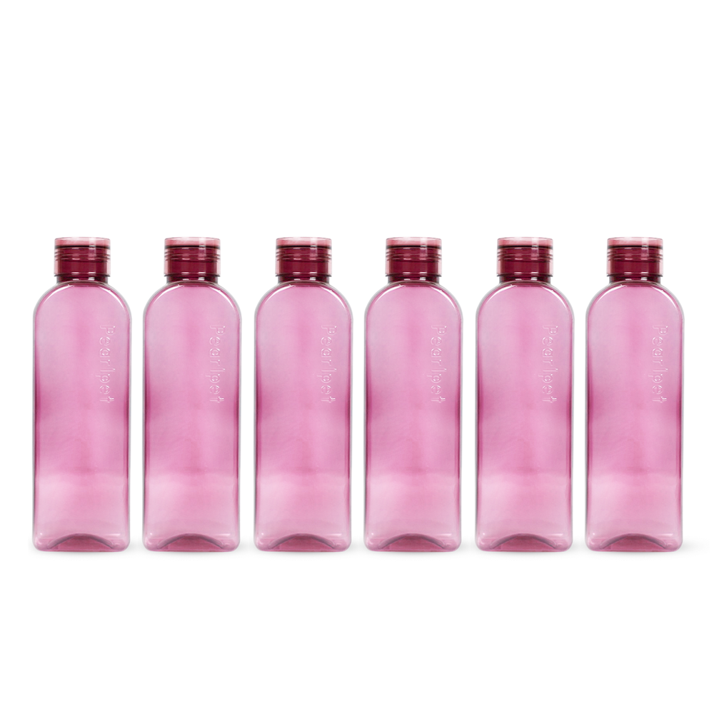 1000ml RUBY Round Water Bottle - Set of 6